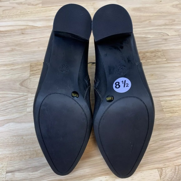 Vince Camuto COORIN Ankle Booties Chunky 3.5" Heels Black Gold Womens Size 8.5 M - Picture 10 of 11